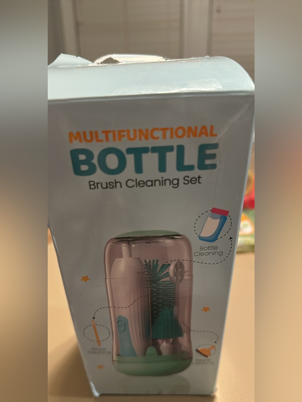 Multifunctional Bottle Brush Cleaning Set - grey color